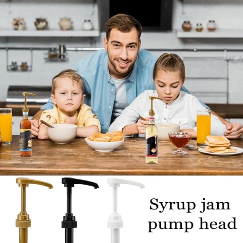 TOPPROSPER 6 Pcs Coffee Syrup Pump Refill 750ml Coffee Syrup Dispenser Bottle Coffee Accessories Push Pump Head Long Mouth Jam 28 Tooth - Image 5