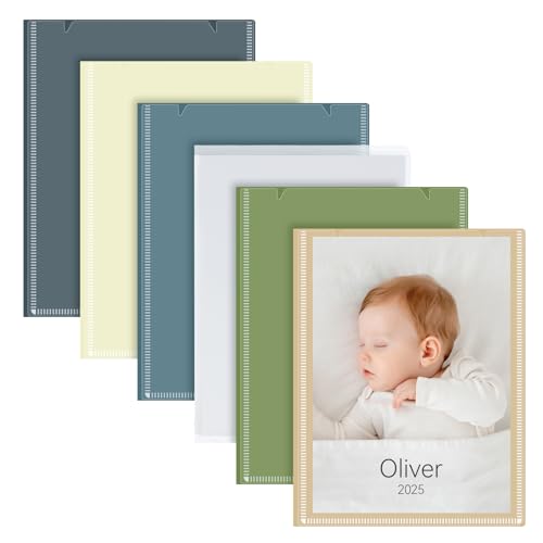 Vienrose Photo Album Bulk Set Small Photo Album for 4x6 Pictures 26 Pockets Holds 52 Photos Postcard Album with Customizable Covers Morandi Colors Set of 6 - Image 1