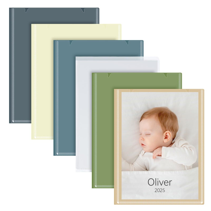 Vienrose Photo Album Bulk Set Small Photo Album for 4x6 Pictures 26 Pockets Holds 52 Photos Postcard Album with Customizable Covers Morandi Colors Set of 6 - Image 2