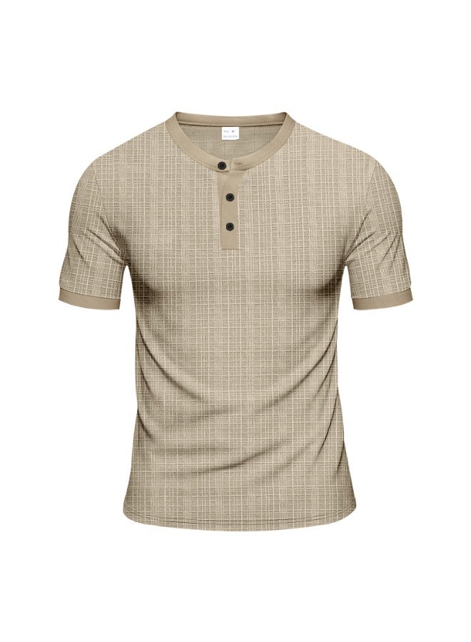 Loose Casual Short Sleeve Men's T-shirt Bamboo Fiber Summer Breathable Vintage  Shirt - Image 1