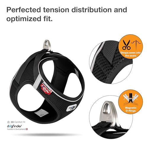 Curli Magnetic Vest Harness AirMesh Black 2XS - Image 3