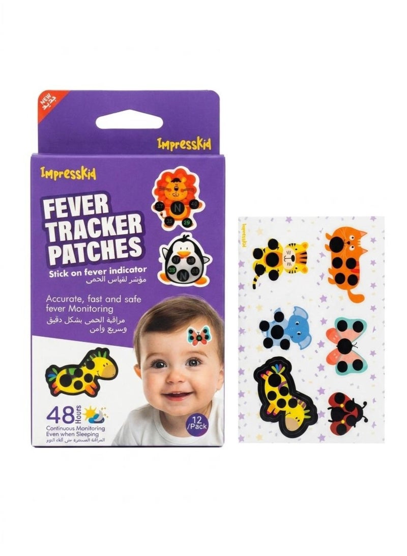 Impressmed Impresskid Fever Tracker Patches Assorted Animal Designs For Kids And Babies 12 Count - Image 4