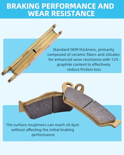 XYRVICT Ceramic Brake Pads for HARLEY DAVIDSON XG750 XG 750 Street 750 2016 2019 2017 2018 2020 2021 41300169 41300161 - Image 3