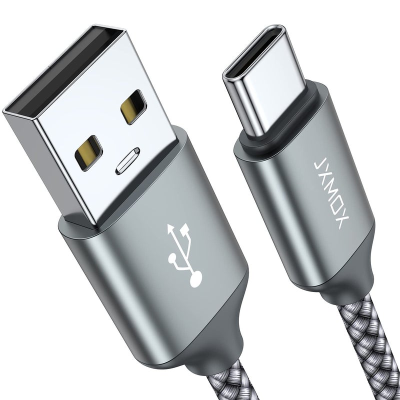 JXMOX USB Type C Cable,USB A to USB C 3A Fast Charging (3.3ft 2-Pack) Braided Charge Cord Compatible with iPhone 15 16 17 Pro Max,Samsung Galaxy S10 S9 S8 Plus,Note 9 8,A11 A20 A51,LG G7 V30 V35,Moto Z2 Z3 - Image 1