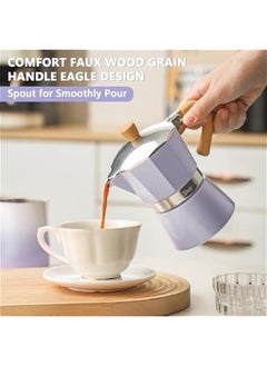 Generic Espresso Maker Stovetop,Camping Moka Pot 2 Cup/120ML,Stove Top Espresso Italian Coffee Maker,Easy to Use (Purple)  - Image 3