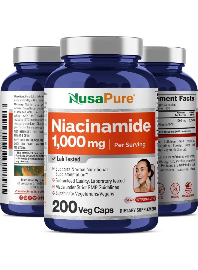 NusaPure Niacinamide 1000mg Veg Capsules for Adults - Image 4