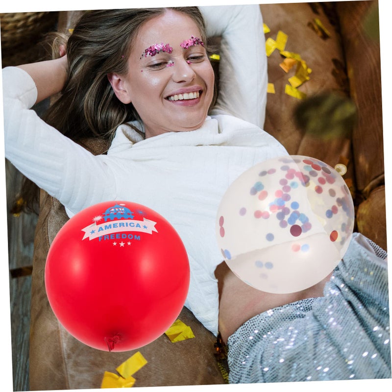 16pcs Red White Blue Latex Balloons for July 4th Party Decorations Photo Background - Image 5