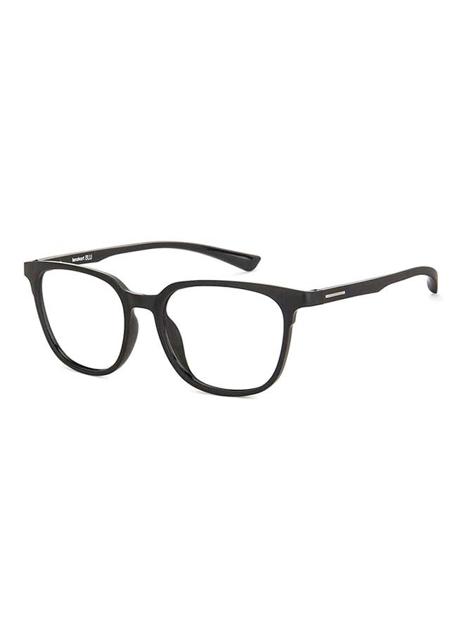 لينسكارت بلو نظارة طبية للكمبيوتر بعدسات بدون درجة وبإطار كامل وبتصميم لامتصاص الأشعة الزرقاء ومضادة للتوهج مستطيلة الشكل طراز LB E13740 - مقاس 52 مم - سوداء اللون - Image 2