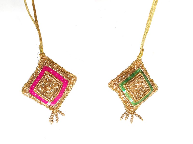 DUCHESS Multicolor Embroidered Potli Bag for Women | Bridal & Wedding Designer Potli Purse | Handcrafted Ethnic Batua with Pearl Handle, Zari & Sequin Work | Festive Potli Bag for Return Gifts - Image 5