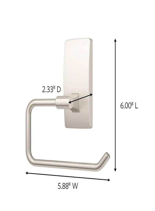 Command Toilet Paper Holder Satin Nickel with Water Resistant Command Strips, Rust Resistant Bathroom Organizer - Image 4