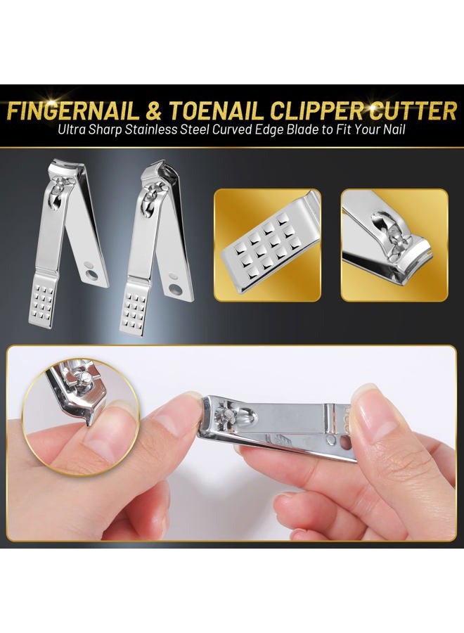 Modacraft (Black) - 10 PCS Toenail Clippers Tool Kit, Professional Podiatrist Nail Clippers Set for Thick & Ingrown Toenails Corrector Treatment, Wide Jaw Opening Nail Clippers Set for Seniors Pedi... - Image 4