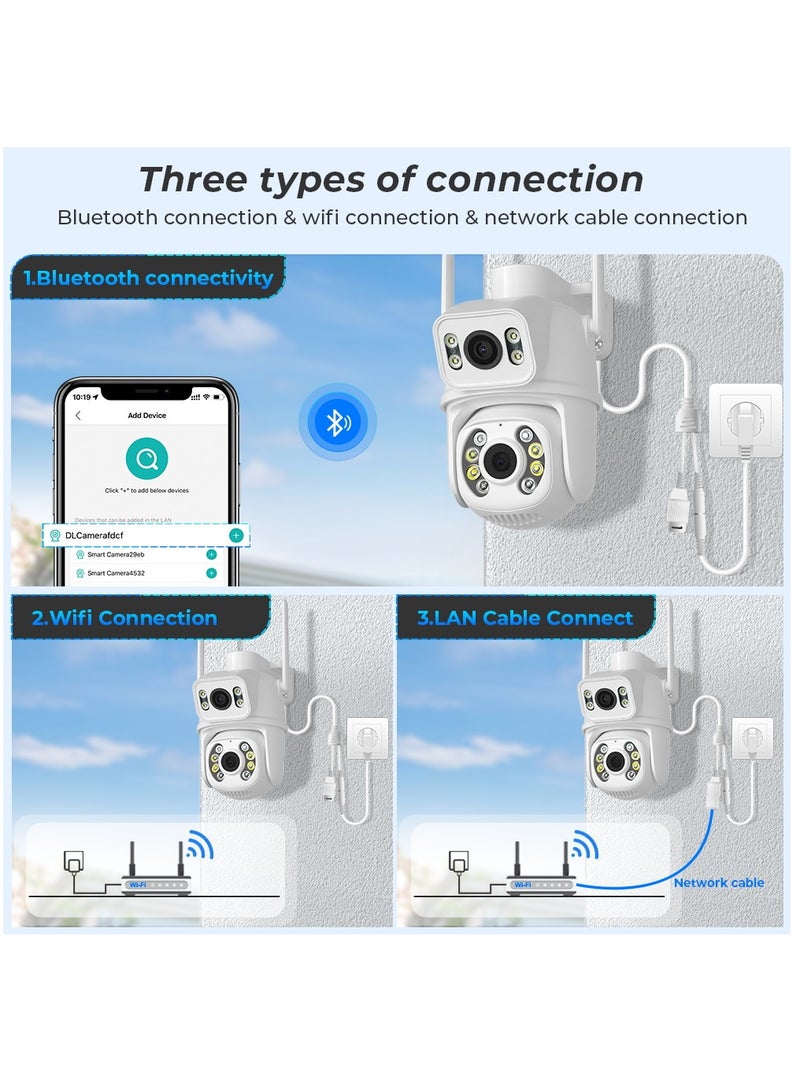 Generic 8MP 4K PTZ IP Camera Dual-Lens Human Detect CCTV Security Camera Night Vision Outdoor Wifi Surveillance Camera  - Image 3