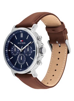 TOMMY HILFIGER Men's Analog Round Shape Leather Wrist Watch 1710585 - 44 Mm  - Image 4