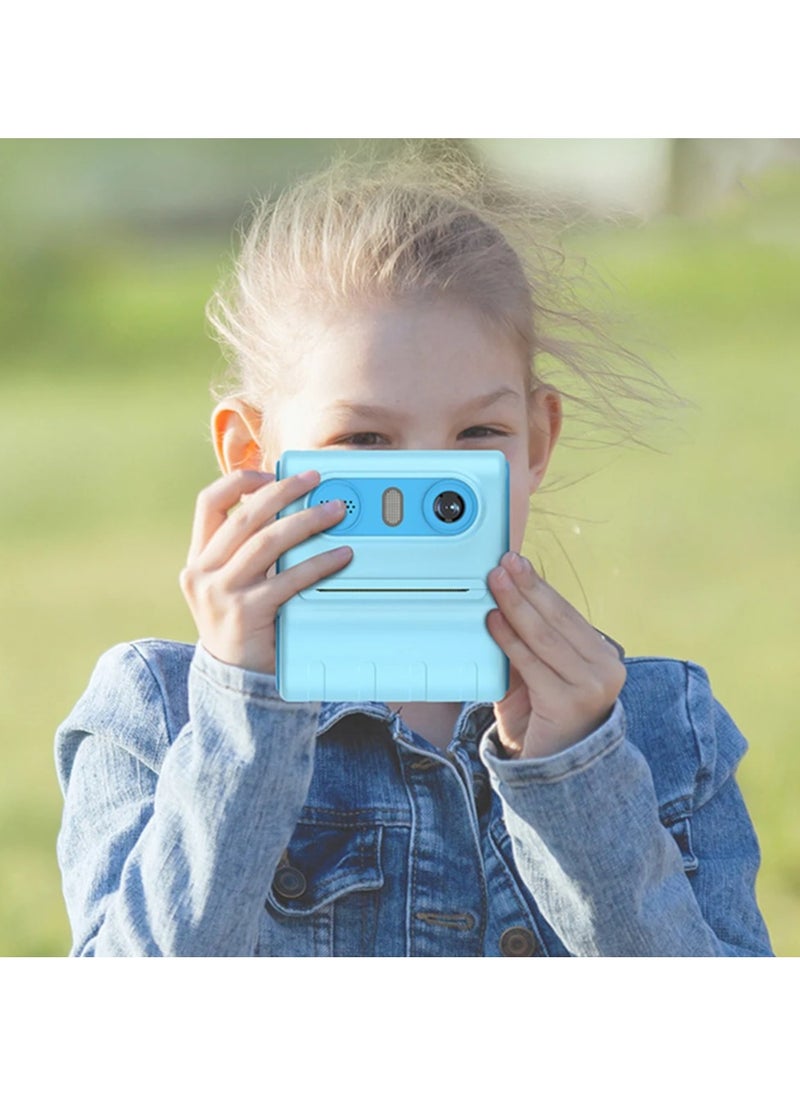 Generic Instant Camera Kids Video Camera 1080P Child Selfie Camera Toy 2.4 Inch IPS Screen Toddler Camera With 3 Rolls Photo Paper  - Image 2