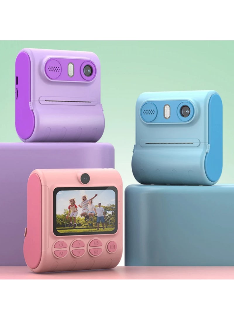 Generic Instant Camera Kids Video Camera 1080P Child Selfie Camera Toy 2.4 Inch IPS Screen Toddler Camera With 3 Rolls Photo Paper  - Image 5