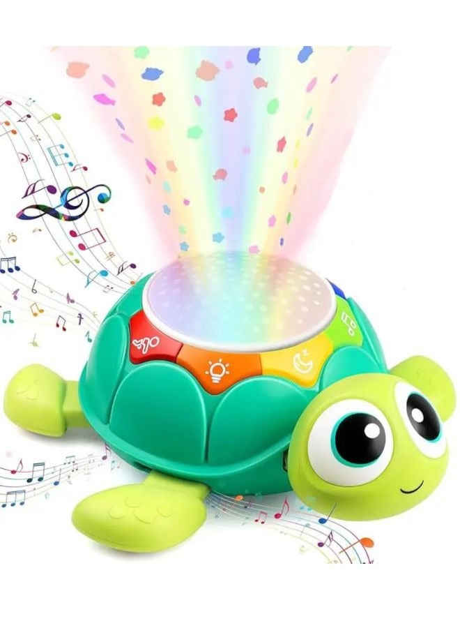 سلحفاة موسيقية زاحفة، لعبة تعليمية للتعلم المبكر مع الضوء والصوت، ألعاب سلحفاة زاحفة للأطفال من سن 6 إلى 12 إلى 18 شهرًا، وقت الاستلقاء على البطن، لعبة سلحفاة موسيقية لطفل يبلغ من العمر عامًا واحدًا كهدية عيد ميلاد أول - Image 1
