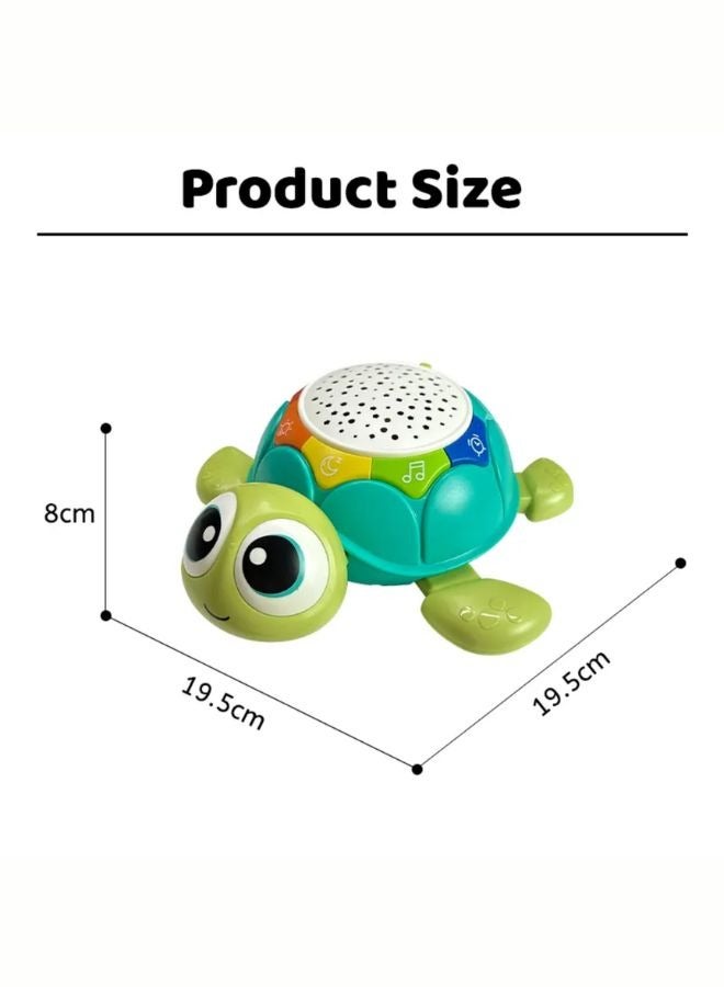سلحفاة موسيقية زاحفة، لعبة تعليمية للتعلم المبكر مع الضوء والصوت، ألعاب سلحفاة زاحفة للأطفال من سن 6 إلى 12 إلى 18 شهرًا، وقت الاستلقاء على البطن، لعبة سلحفاة موسيقية لطفل يبلغ من العمر عامًا واحدًا كهدية عيد ميلاد أول - Image 3