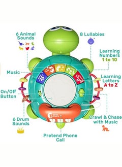 AlsayedP AlsayedP Musical Crawling Turtle, Early Learning Educational Toy with Light & Sound, Crawling Turtle Toys for Babies 6-12-18 Months Tummy Time, Musical Turtle Toy for 1 Year Old First Birthday Gifts  - Image 4