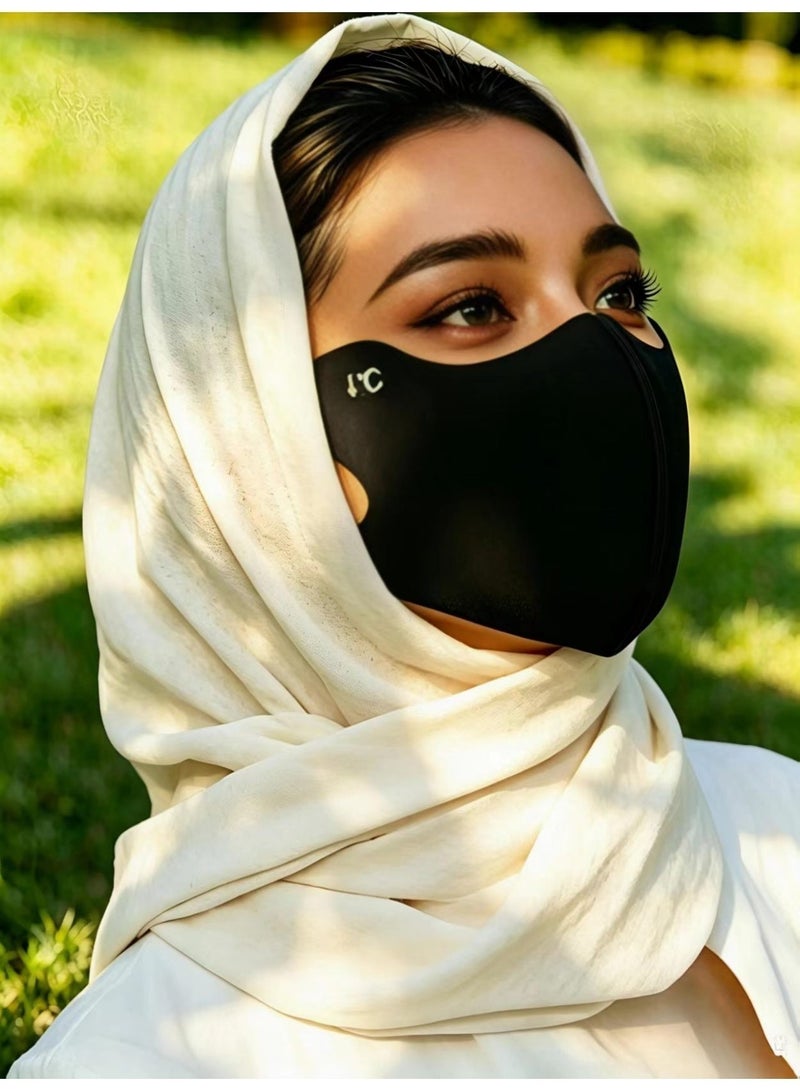 ChenDa 5 Pcs 3D Ice Silk Sun Face Masks UPF50+ UV Protection Cooling Breathable Washable Unisex - Image 3