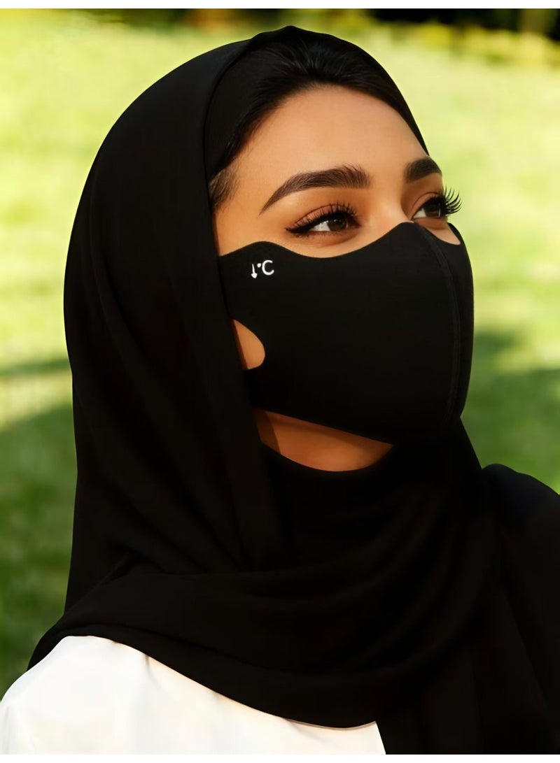 ChenDa 5 Pcs 3D Ice Silk Sun Face Masks UPF50+ UV Protection Cooling Breathable Washable Unisex - Image 2