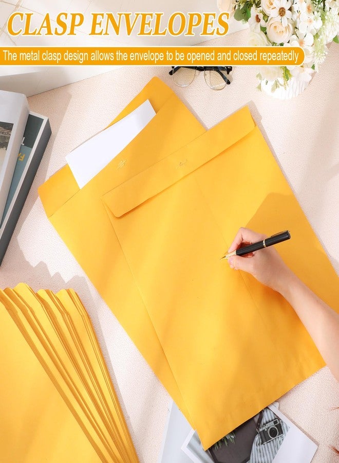 Fullhawl 50 Pcs 14 x 18 Inch Extra Large Mailing Clasp Envelopes Jumbo Kraft Catalog Manila Envelope with Clasp Closure for Oversized Big Documents Office Home Business Legal School Storing Mailing - Image 3