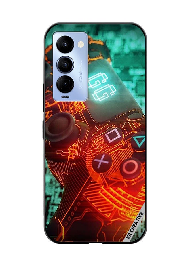 VR CREATIVE Protective Case Cover For Tecno Camon 18/18 P Ps4 Controller Design Multicolour - Image 1