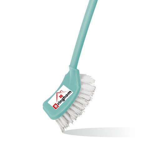 Bringhom Toilet Cleaning Brush Long Handle Aqua Green 1U Made in India