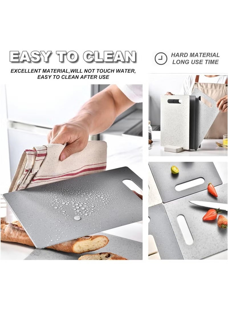 Arabest ألواح تقطيع، مجموعة ألواح تقطيع مكونة من 4، ألواح تقطيع للمطبخ، آمنة للغسل في غسالة الصحون. - Image 4
