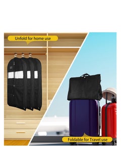 Generic Garment Bags for Travel, 2 Pack 43" Hanging Garment Bags for Men, Double Sides Zipper, 3 Large Mesh Pockets, Garment bag for Traveling Monogrammed Closet Clothes Storage, for Gowns, Tuxedos, Coats  - Image 2