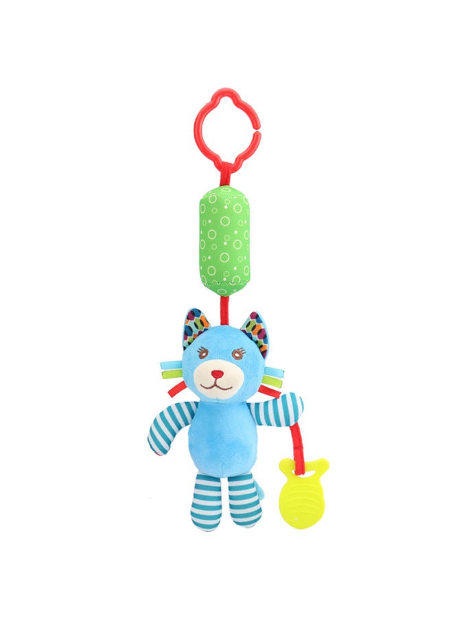 Newborn Soothing Baby Animal Plush Doll Pendant Car Hanging Bed Hanging Wind Chimes Baby Toys 0-1 Years Old-Color:KITTY - Image 1
