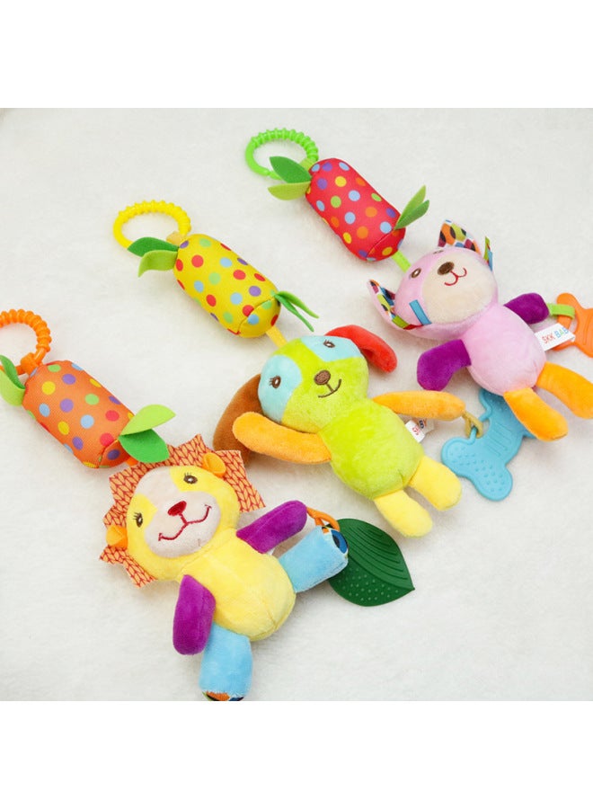 Newborn Soothing Baby Animal Plush Doll Pendant Car Hanging Bed Hanging Wind Chimes Baby Toys 0-1 Years Old-Color:KITTY - Image 5