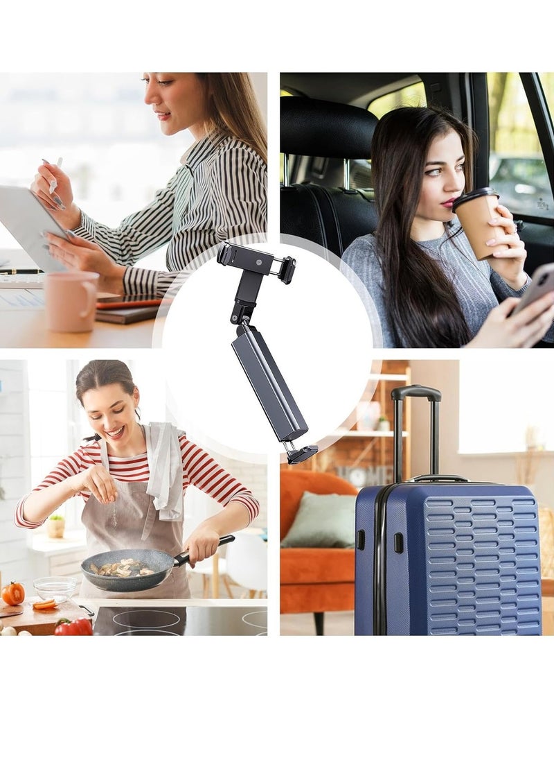 ELTRAZONE - Airplane Phone Mount – Travel Must-Have, 360° Rotation Foldable Pocket-Sized Phone Stand for Airplane Seat Back, Tray Table, Car Back Seat, Trunk – Universal Compatibility for iPhone, Samsung & More - Image 1