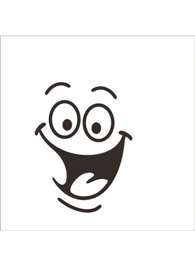 NIBEMINENT Toilet Stickers Bathroom Wall Decals Home Decoration Black 18*24cm - Image 1