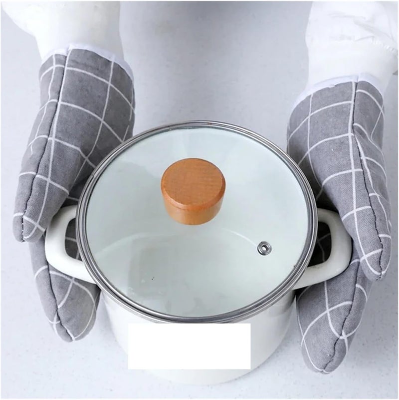 1/2PCS Oven Gloves for Baking & Microwave, Temperature Insulated Kitchen Gloves, 500°F Burn-Proof Hand Protection(Gray) - Image 3