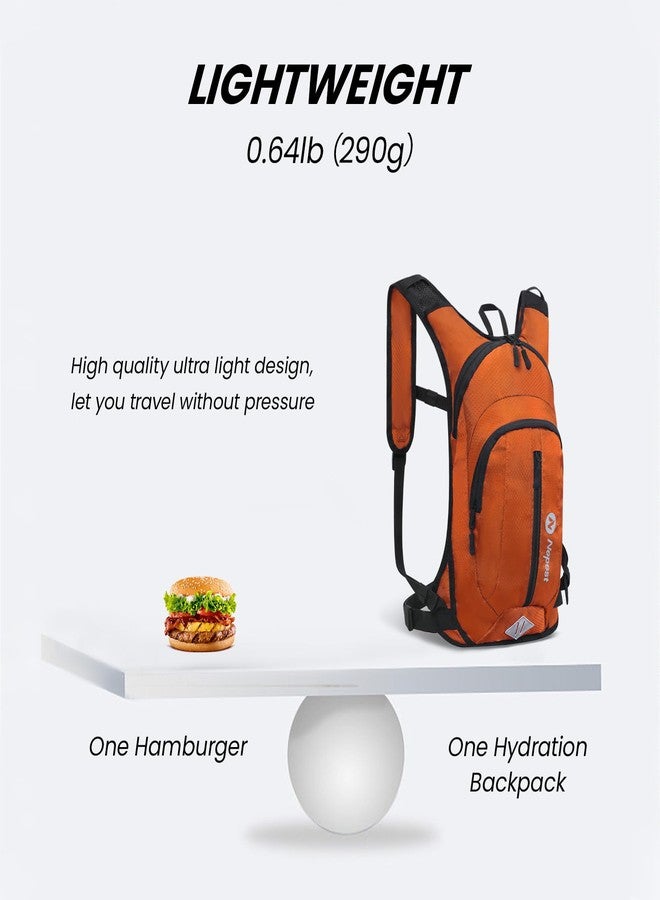 Nepest Rave Hydration Pack Backpack, Lightweight Insulated Water Backpack for Women Men Hiking Running, No Water Bladder, Orange - Image 3