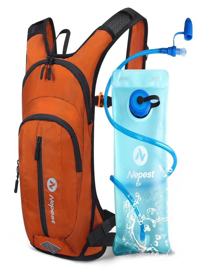 Nepest Rave Hydration Pack Backpack, Lightweight Insulated Water Backpack for Women Men Hiking Running, No Water Bladder, Orange - Image 1