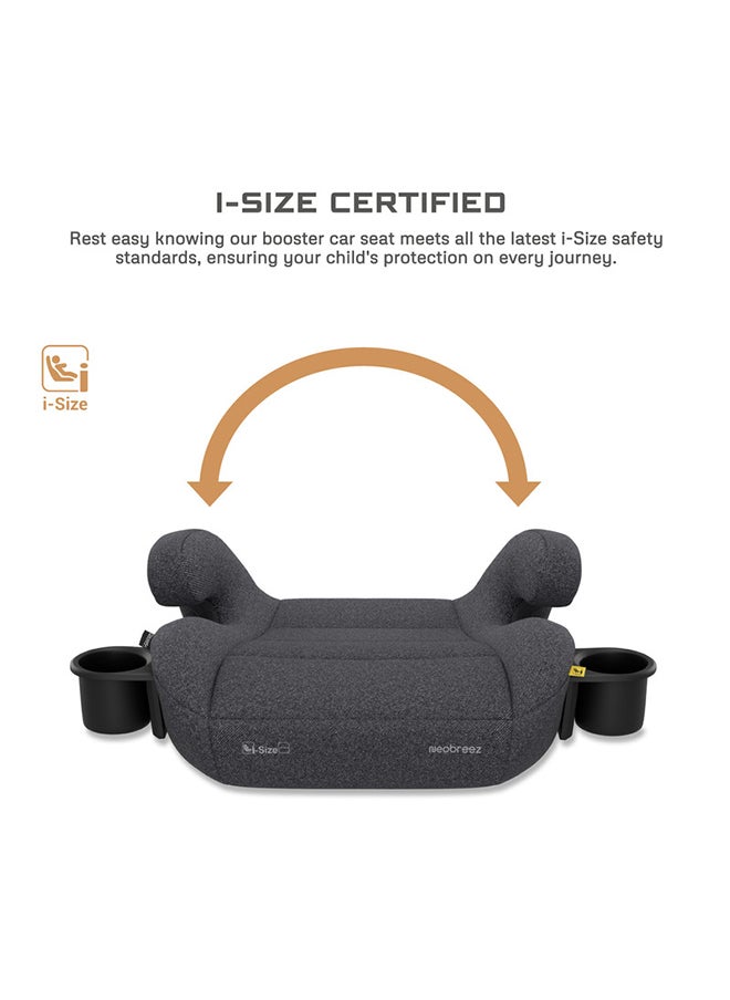 neobreez I-Sanfaro I-Size Isofix Backless Booster Car Seat, Double Padded Foam, Compact, Lightweight & Portable Kids Car Seat, Arm Rest Seat, 2 Cup Holder, Ecer129 (6-12Yrs, 125-150Cm, 22-36Kg, 2Yrs Warranty)  - Image 4