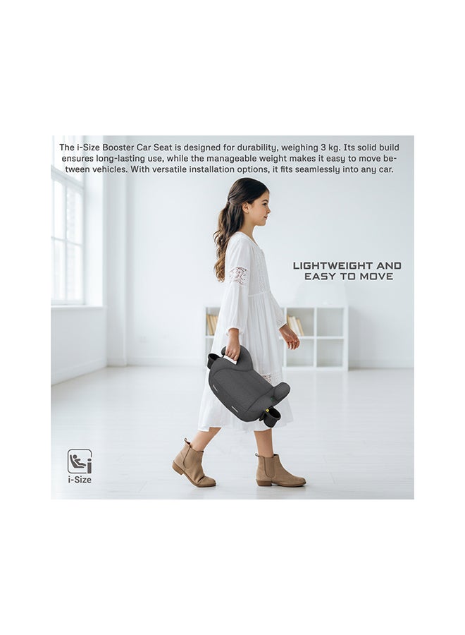 نيوبريز مقعد معزز آي-سانفارو آيزوفيكس بدون ظهر، إسفنج مبطن مزدوج، مدمج، خفيف الوزن وقابل للحمل للسفر للأطفال الصغار، مسند ذراع، حامل أكواب مزدوج،  ، - سنة، - كجم، المجموعة - Image 4