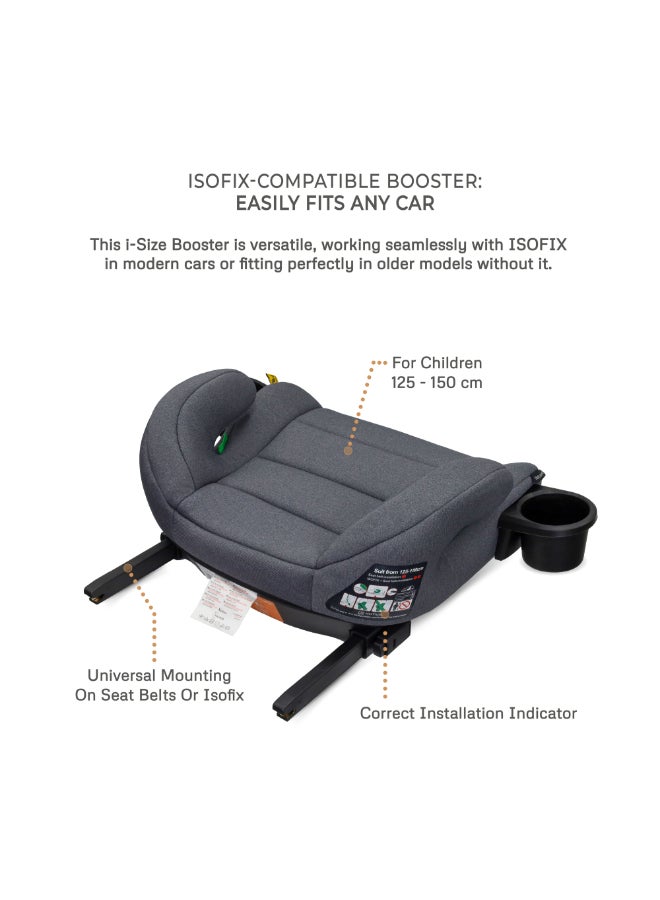 neobreez i-SANFARO ISOFIX Backless Booster Car Seat, Double Padded Foam, Compact, Lightweight&Portable Travel Kids Childrens Toddler Booster Seat, Arm Rest Seat, 2 Cup Holder, ECER129, 6-12Yrs, 22-36Kg, Group 3 - Image 3