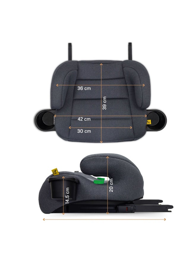neobreez i-SANFARO ISOFIX Backless Booster Car Seat, Double Padded Foam, Compact, Lightweight&Portable Travel Kids Childrens Toddler Booster Seat, Arm Rest Seat, 2 Cup Holder, ECER129, 6-12Yrs, 22-36Kg, Group 3 - Image 5