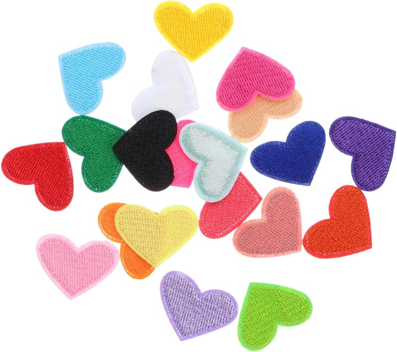 Heart Embroidered Sew-on Patches 80pcs DIY Clothing Sewing Decor Clothes Repair Material for Jeans Pants Craft Accessories - Image 1