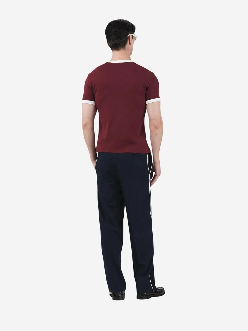 GIESTO Slim Fit Crew Neck T-Shirt with Contrast Binding - Image 3
