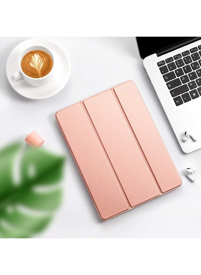 ELTRAZONE Rose Pink Trifold Stand Case for iPad Air (13-inch, M2 2024) & iPad Pro 12.9-inch (4th/5th/6th Gen) with Pencil Holder - Image 3