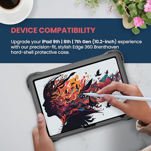 Brenthaven 360 Rugged iPad Case Fits ONLY Apple iPad 9th|8th|7th Generation (10.2-inch) Drop Tested Cover - Gray - Image 5