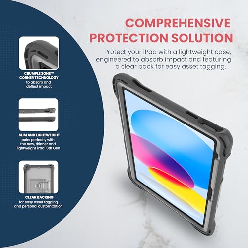 Brenthaven 360 Rugged iPad Case Fits ONLY Apple iPad 9th|8th|7th Generation (10.2-inch) Drop Tested Cover - Gray - Image 4