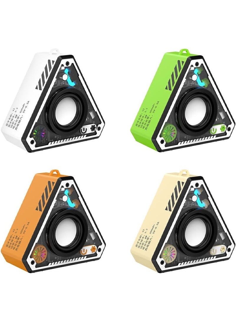 Triangle Bluetooth Speaker Mini Wireless Bluetooth Speaker with Sound and Light Interactive ABS Style Mini Wireless - Image 1