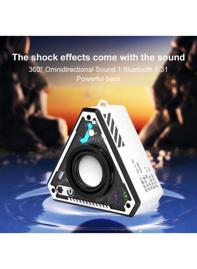 Triangle Bluetooth Speaker Mini Wireless Bluetooth Speaker with Sound and Light Interactive ABS Style Mini Wireless - Image 2