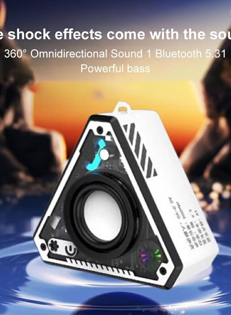 Triangle Bluetooth Speaker Mini Wireless Bluetooth Speaker with Sound and Light Interactive ABS Style Mini Wireless - Image 5