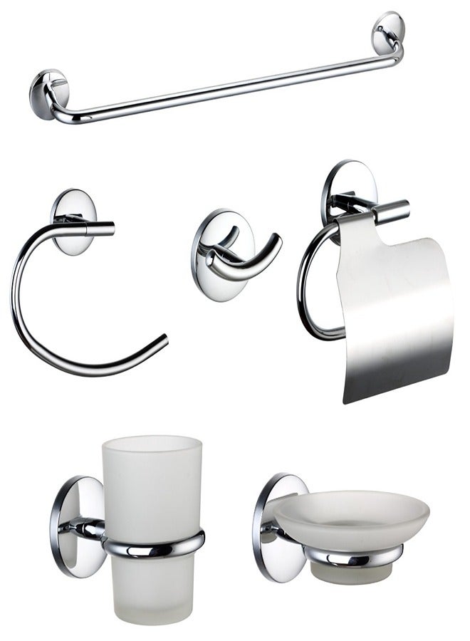 6-piece bathroom accessories set DR-2100-C nickel 