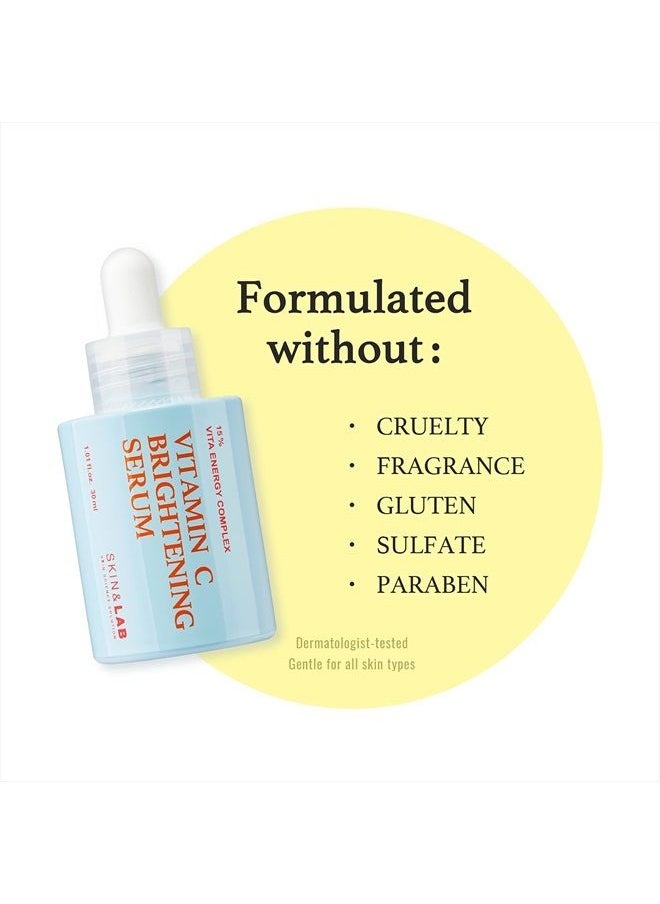 SKIN & LAB SKIN SCIENCE SOLUTION - [SKIN&LAB] Vitamin C Brightening Serum for Face, 15% Vita Energy Complex, Hyaluronic Acid, Panthenol | Anti Aging | Even Skin Tone | Brighten Dark Spot | Hypoallergenic | 1.01 fl oz. - Image 1